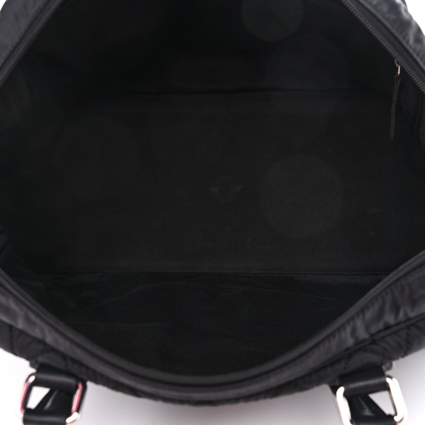 Calfskin Nylon Paris New York Duffel Bag Black