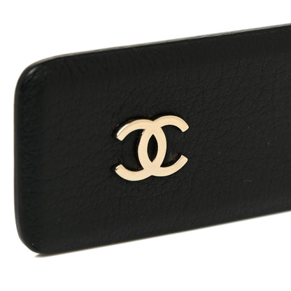 Chanel Lambskin Chain Square Buckle Belt 90 36 Black 5 of 8