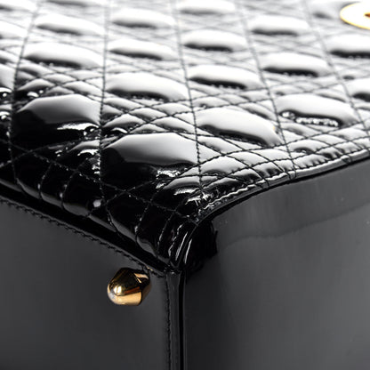 Christian Dior Patent Cannage Large Lady Dior Black 11 of 12