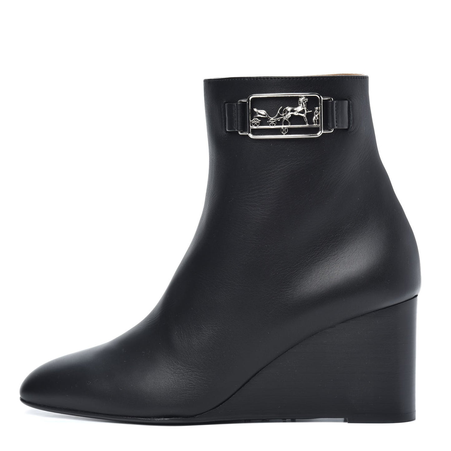 Calfskin Andrene Ankle Boots 38.5 Black