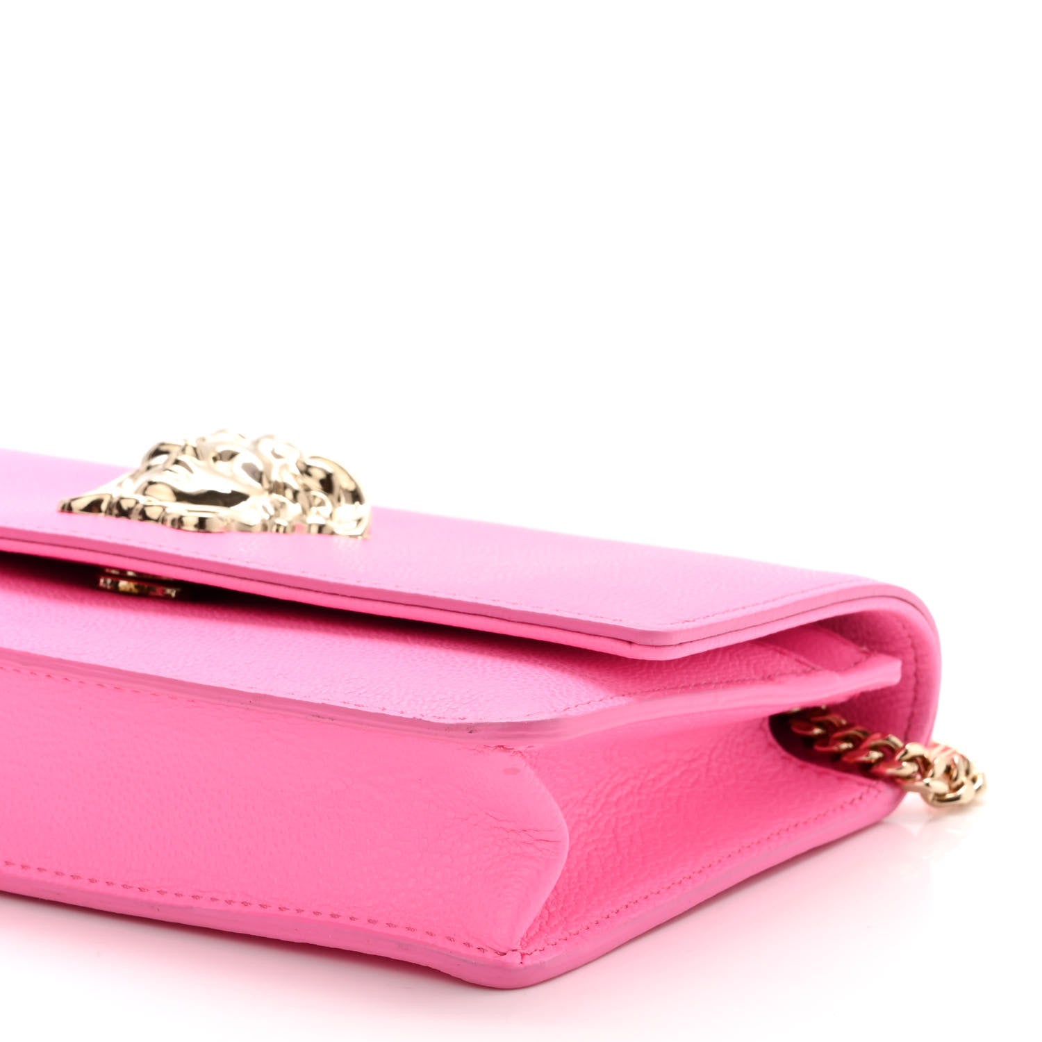 Versace Grained Calfskin Medusa Wallet On Chain Pink 9 of 9