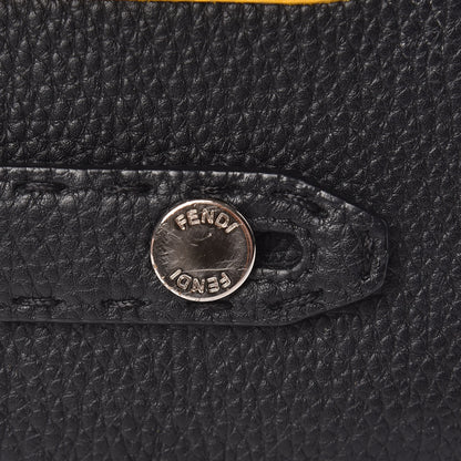 Fendi Cuoio Romano Selleria Monster Eyes Inlay Slim Clutch Black Sunflower 10 of 10