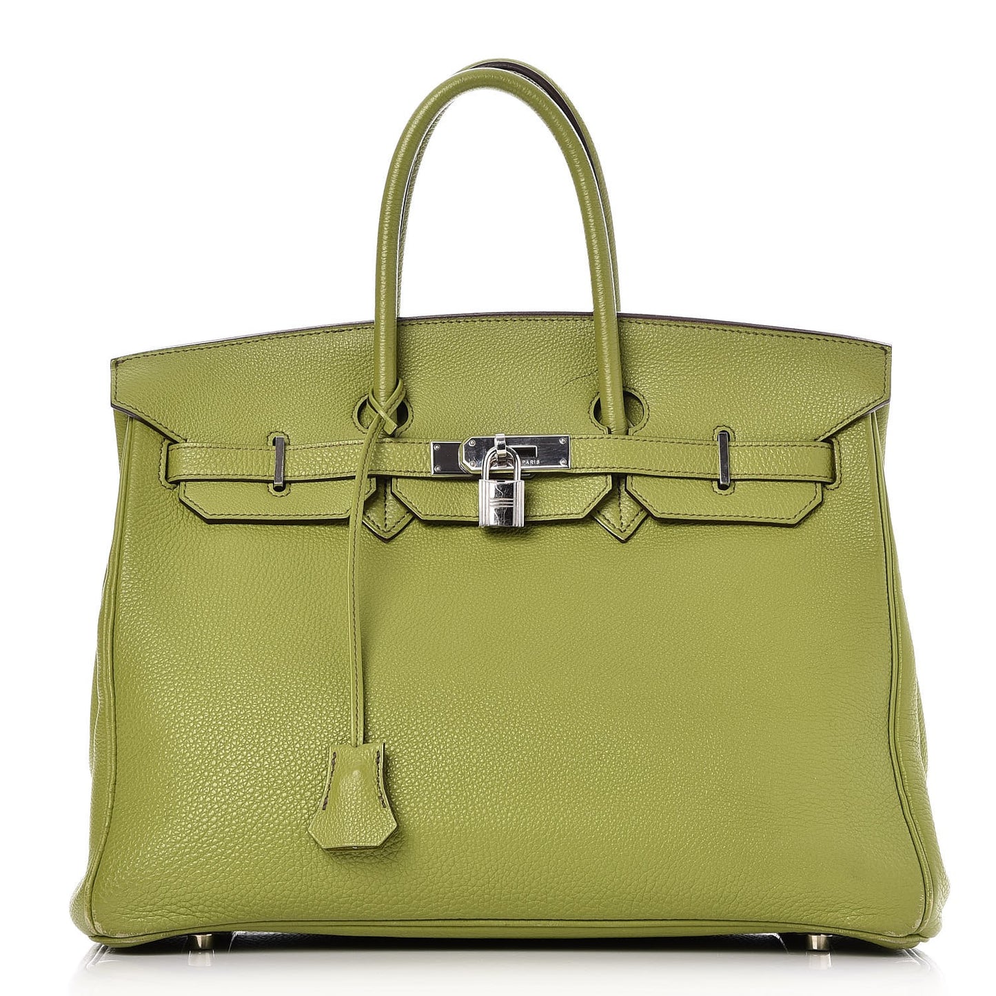 Taurillon Clemence Birkin 35 Vert Anis