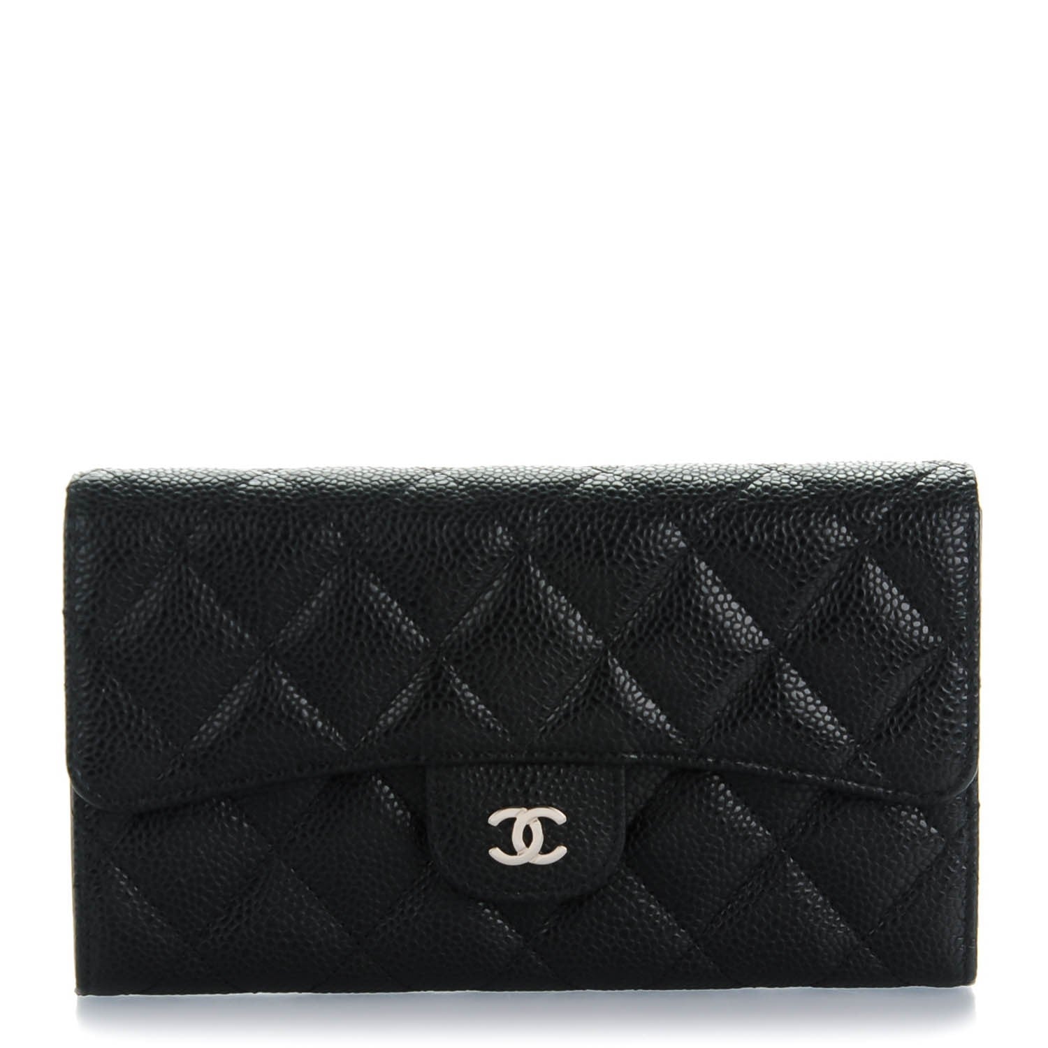 Chanel Caviar Quilted Large Flap Wallet Black 1 of 8