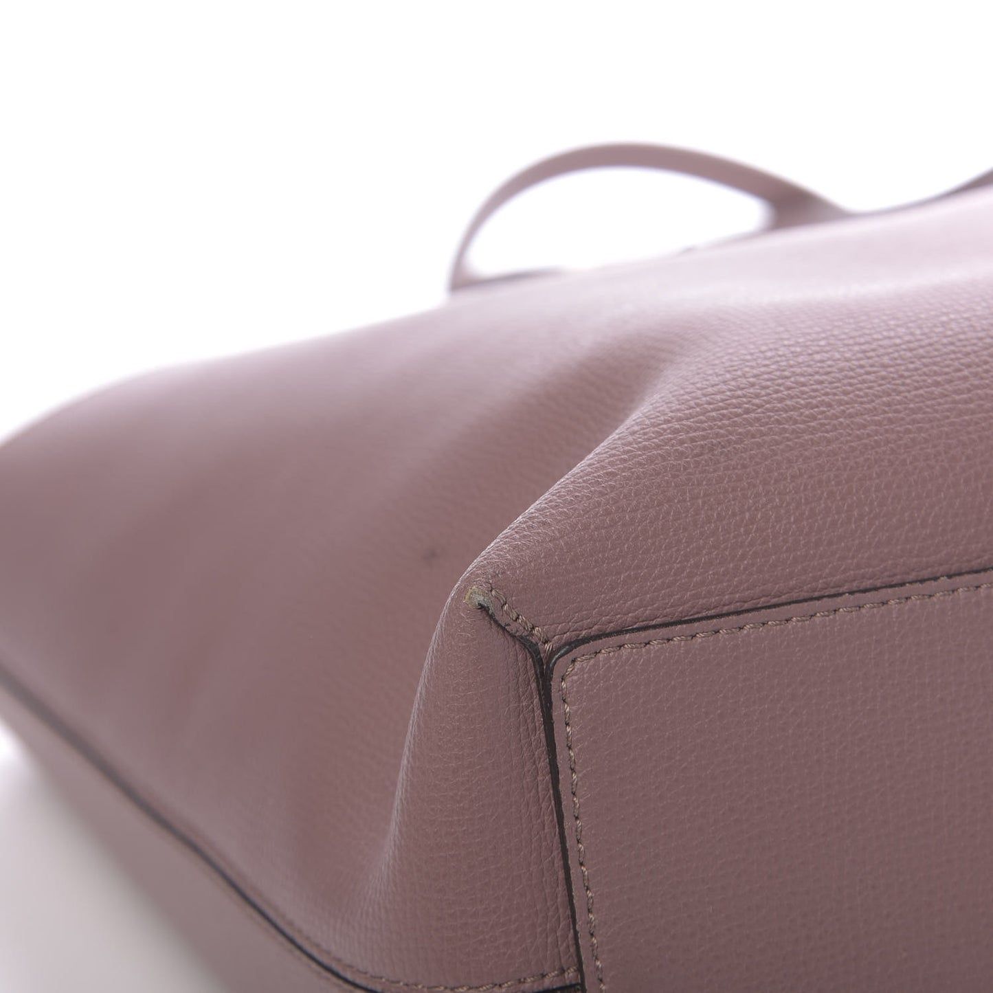 Grainy Calfskin Haymarket Check Medium Reversible Tote Dusty Pink