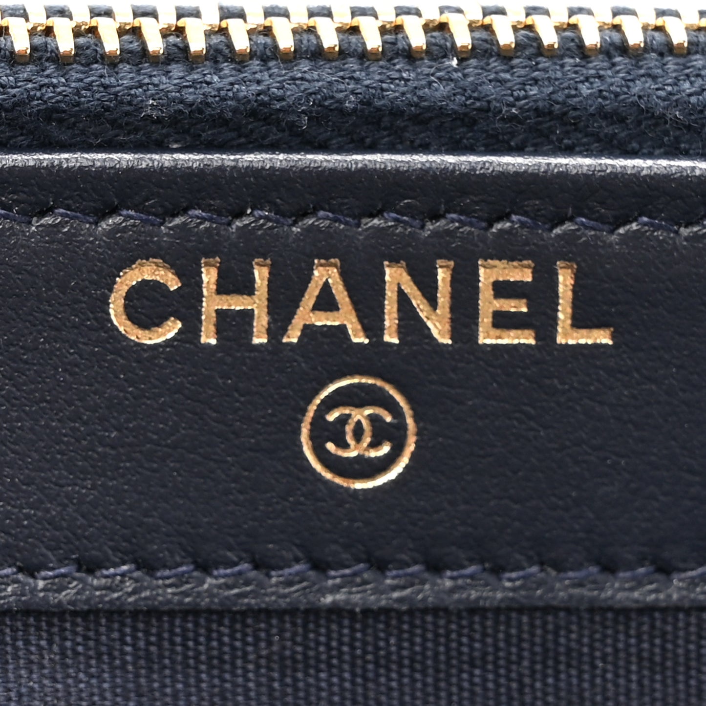 Canvas Small Deauville Clutch With Chain Navy