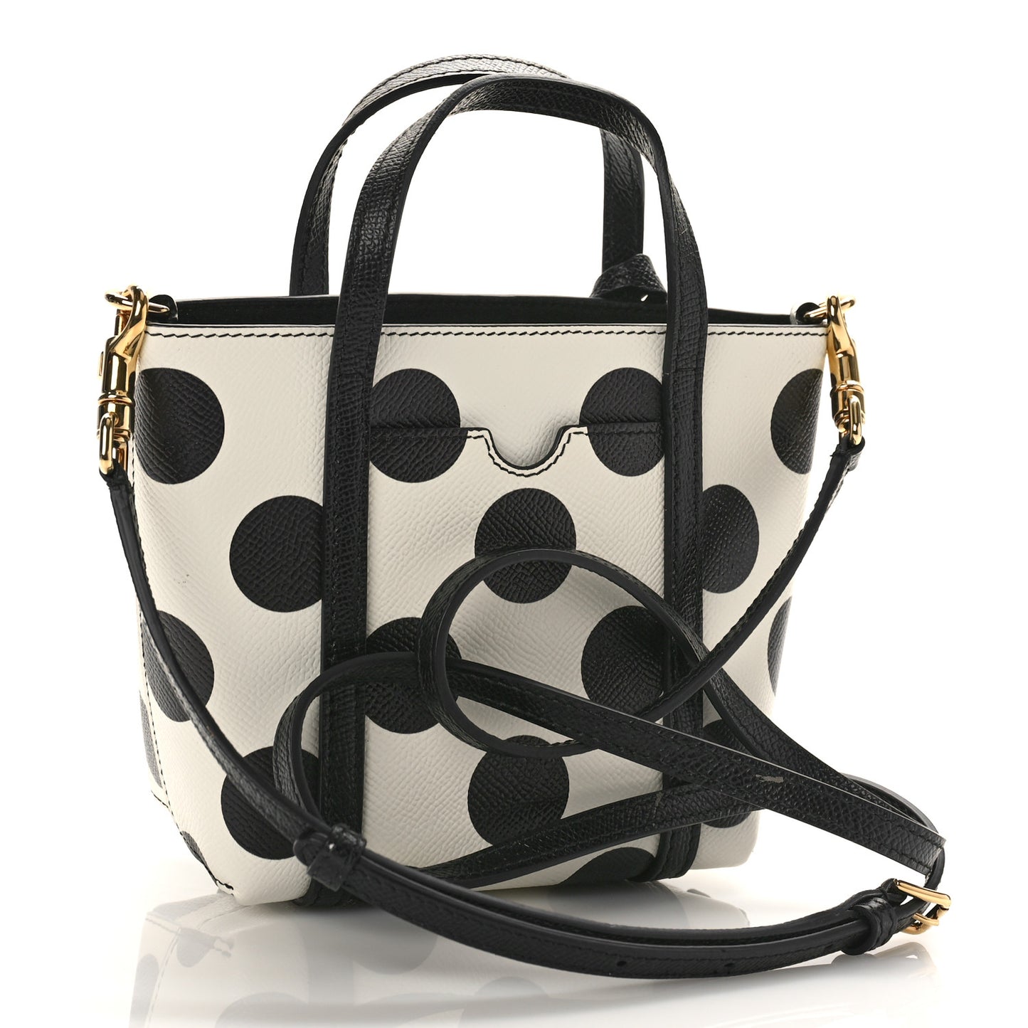 Dauphine Polka Dot Mini Crossbody Bag White