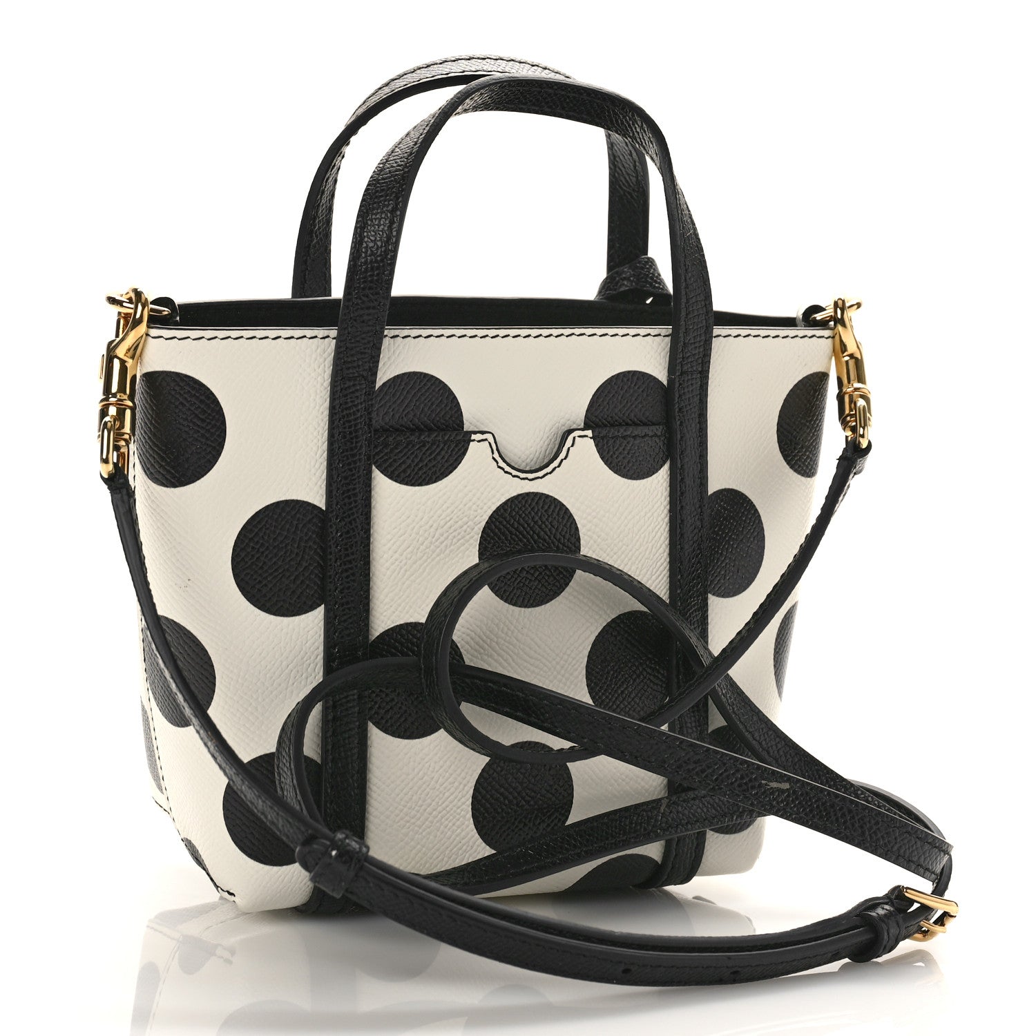 Dolce & Gabbana Dauphine Polka Dot Mini Crossbody Bag White 3 of 9