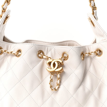 Chanel Caviar Quilted Mini Chanel 25 Handbag White White 8 of 11