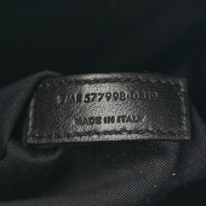 Saint Laurent Crinkled Calfskin Matelasse Monogram Large Niki Shopper Tote Dark Smog 7 of 11