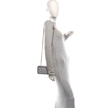 Chanel Lambskin Quilted Small Pearl Crush Vanity Case With Chain Grey 2 of 13