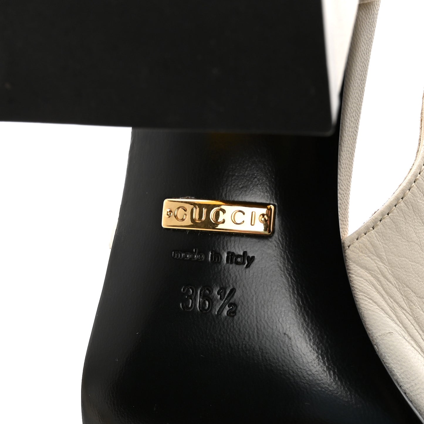 Malaga Kid Horsebit 75mm Slingback Pumps 36.5 Mystic White