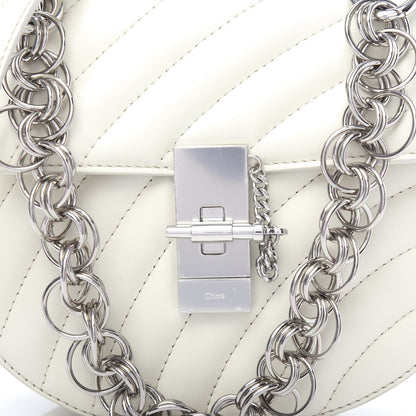 Chloe Calfskin Quilted Mini Drew Bijou Shoulder Bag Natural White 9 of 11
