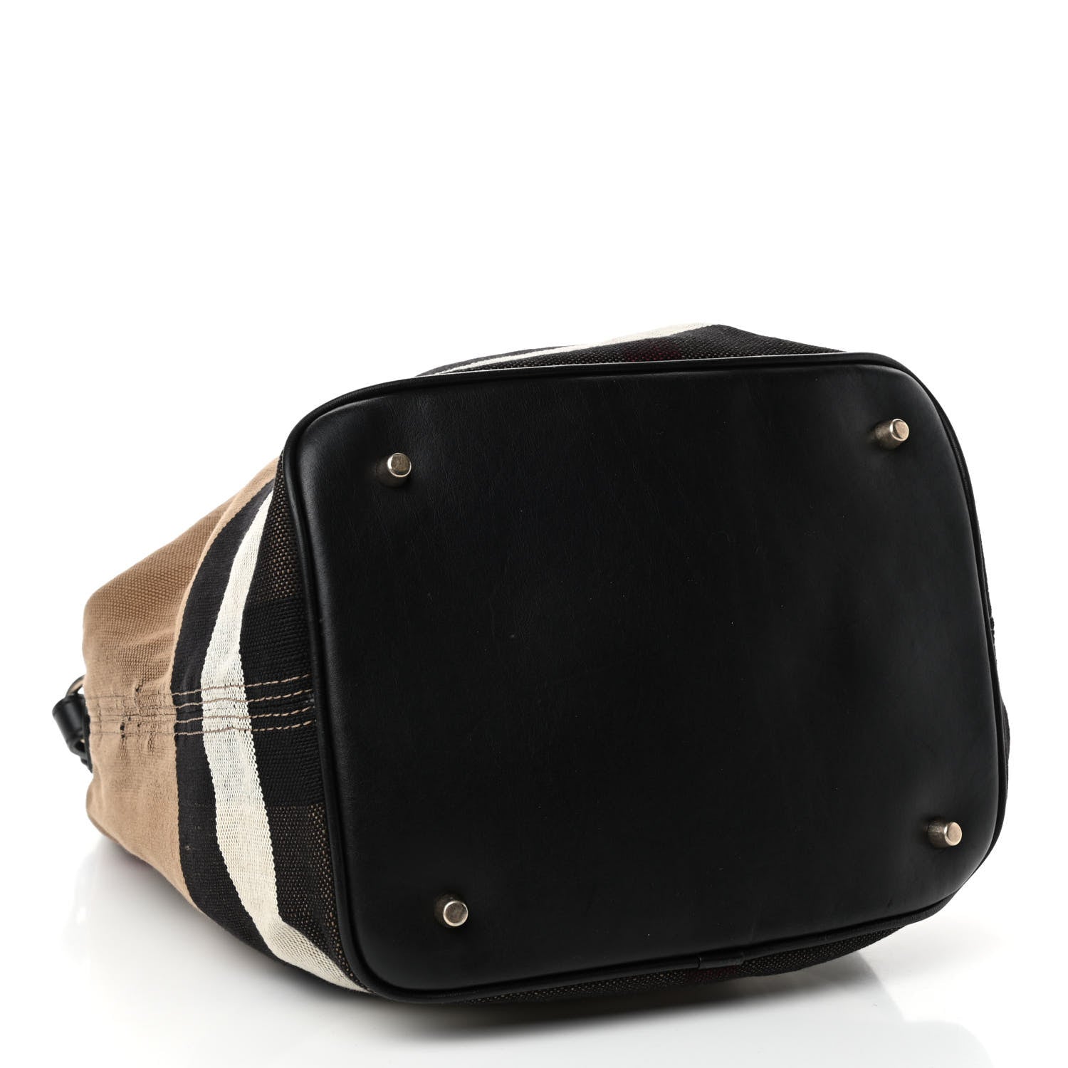 Burberry Canvas Mega Check Medium Ashby Hobo Black 3 of 4
