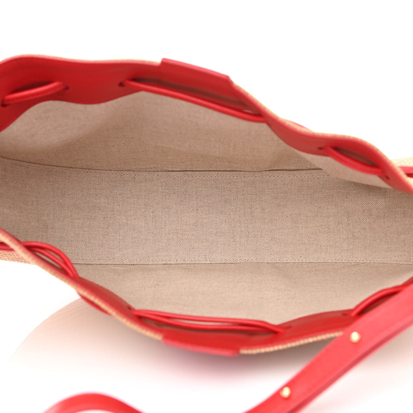 Raffia Calfskin Lilium Bag Flamma