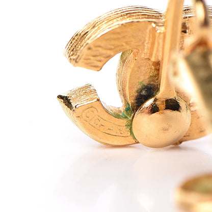 Chanel Crystal CC Clip On Earrings Gold 4 of 5