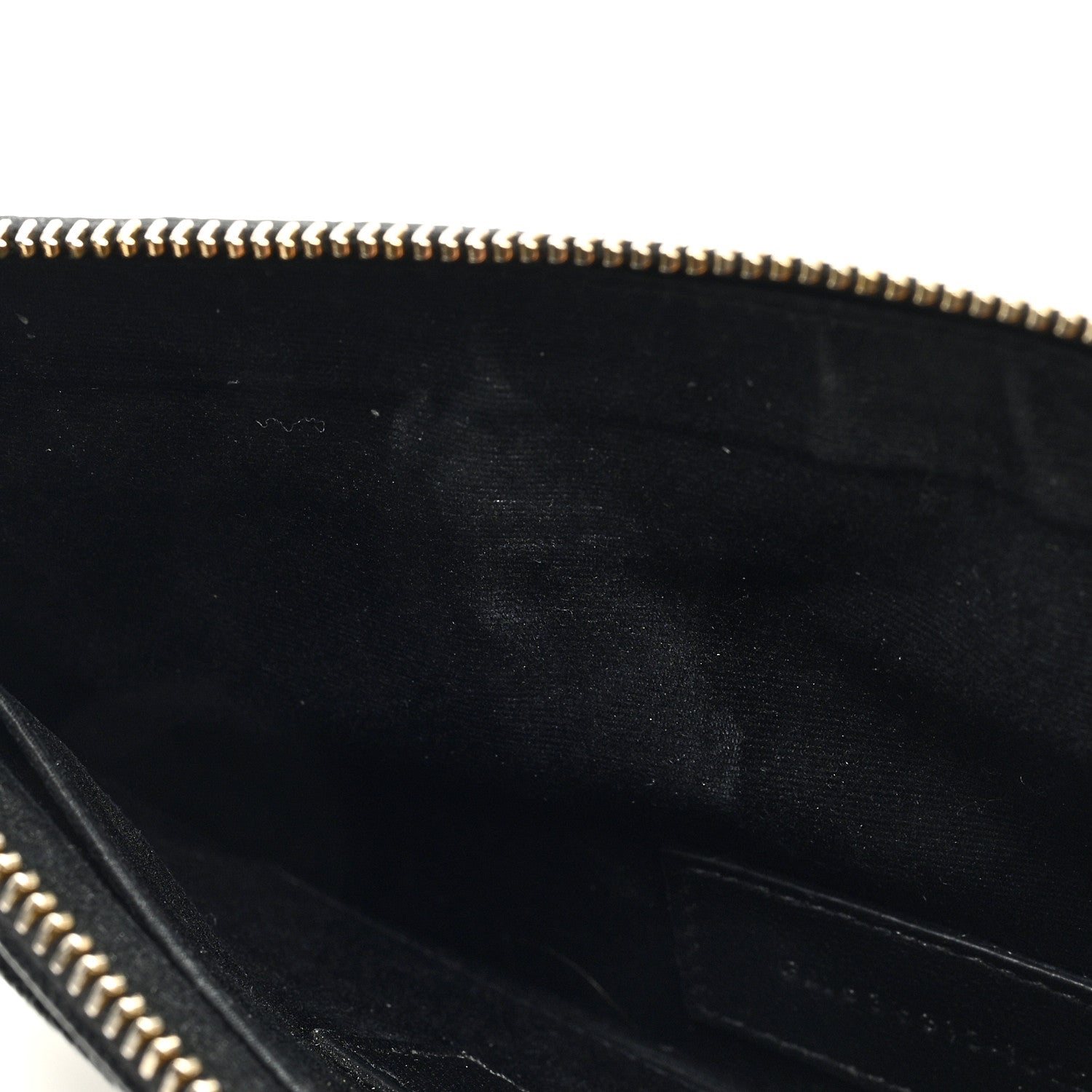 Saint Laurent SAINT LAURENT Grain De Poudre Chevron Monogram Large Bill Pouch Black 7 of 7