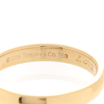Tiffany 18K Yellow Gold 3mm Classic Wedding Band Ring 49 5 4 of 6