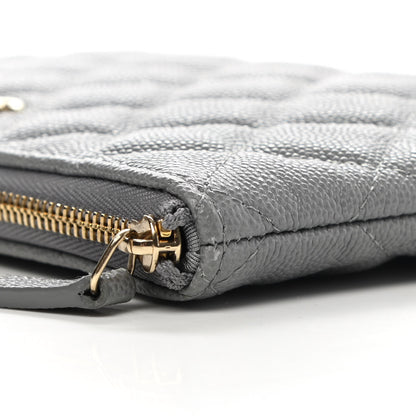Chanel Caviar Quilted Cosmetic Case Grey 8 of 9