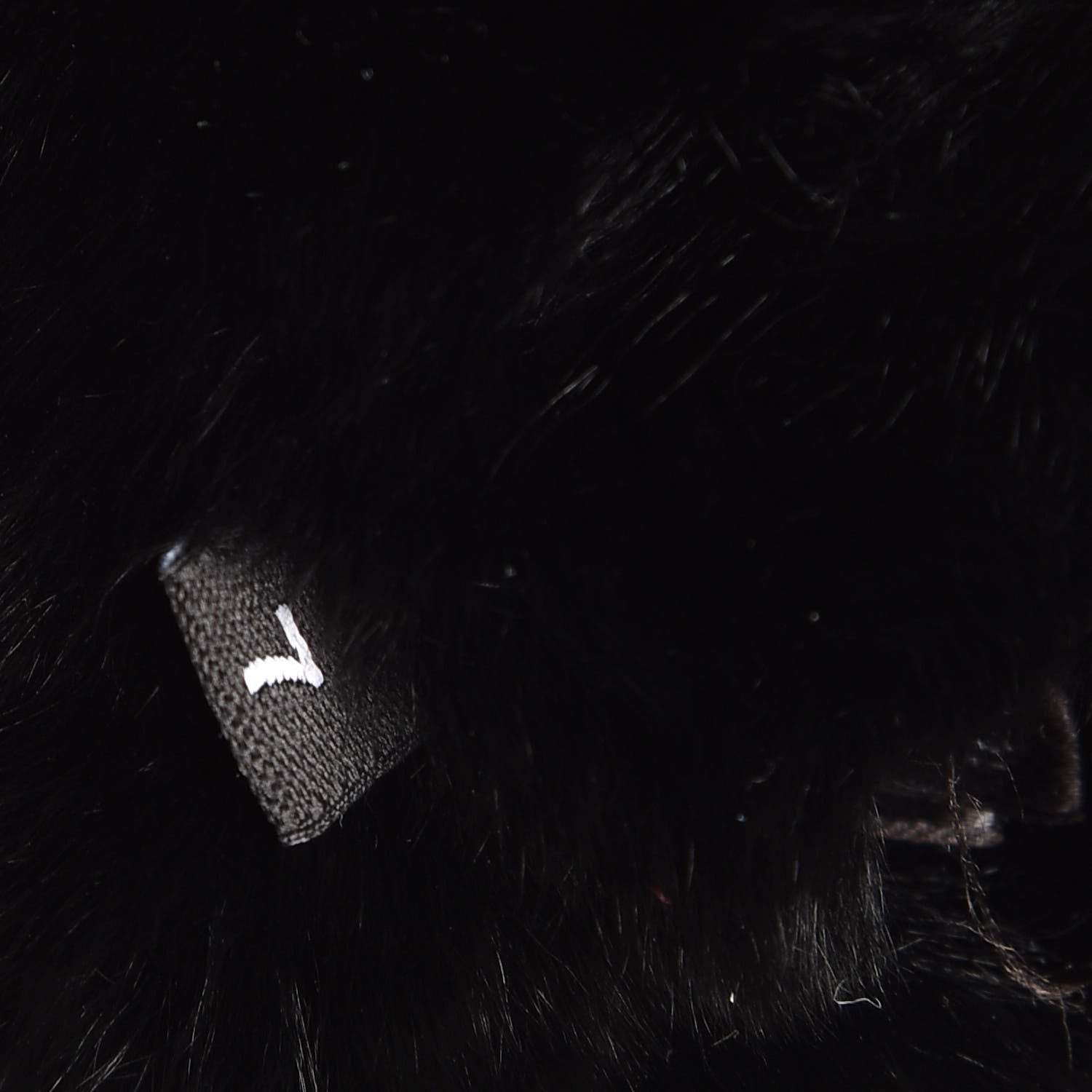Chanel Orylag Rabbit Fur Lambskin Fingerless Gloves 7 Black 4 of 4