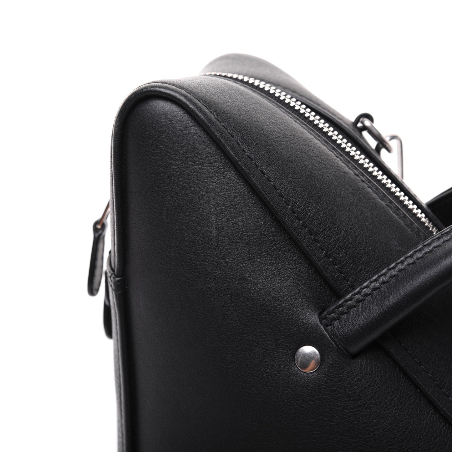 Calfskin S Triangle Duffle Black
