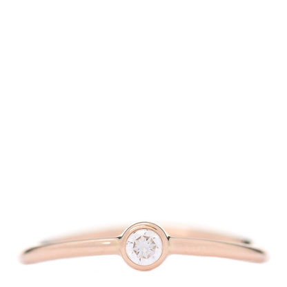 Tiffany 18K Rose Gold Diamond Elsa Peretti Wave Single Row Band Ring 46 3.75 1 of 6