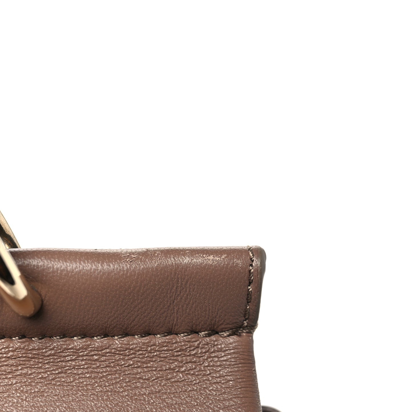 Calfskin Medium Faye Top Handle Bag Desert Taupe
