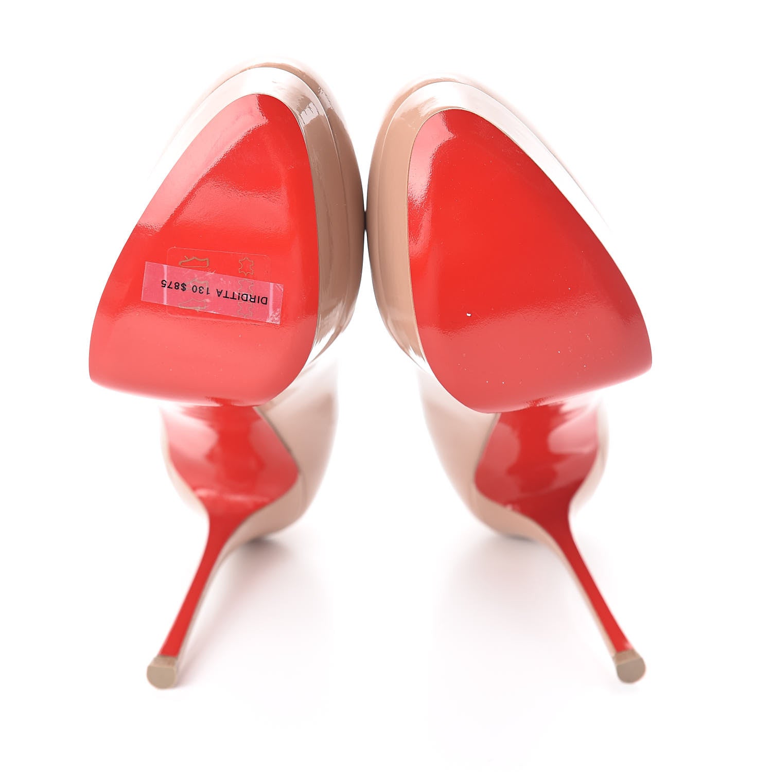Christian Louboutin Patent Dirditta 130 Pumps 37 Nude 7 of 8