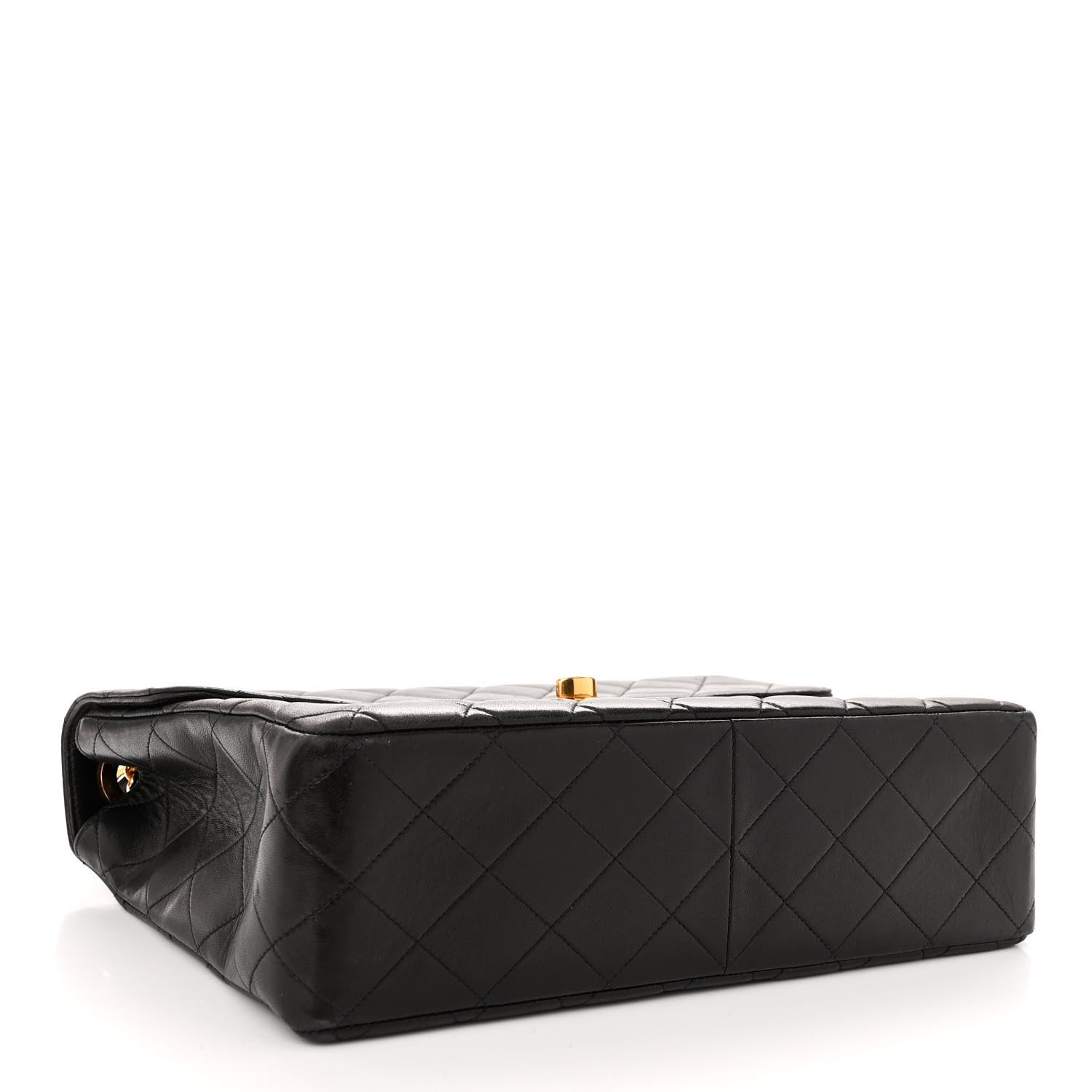 Chanel Lambskin Quilted XL Jumbo Single Flap Black 4 of 9