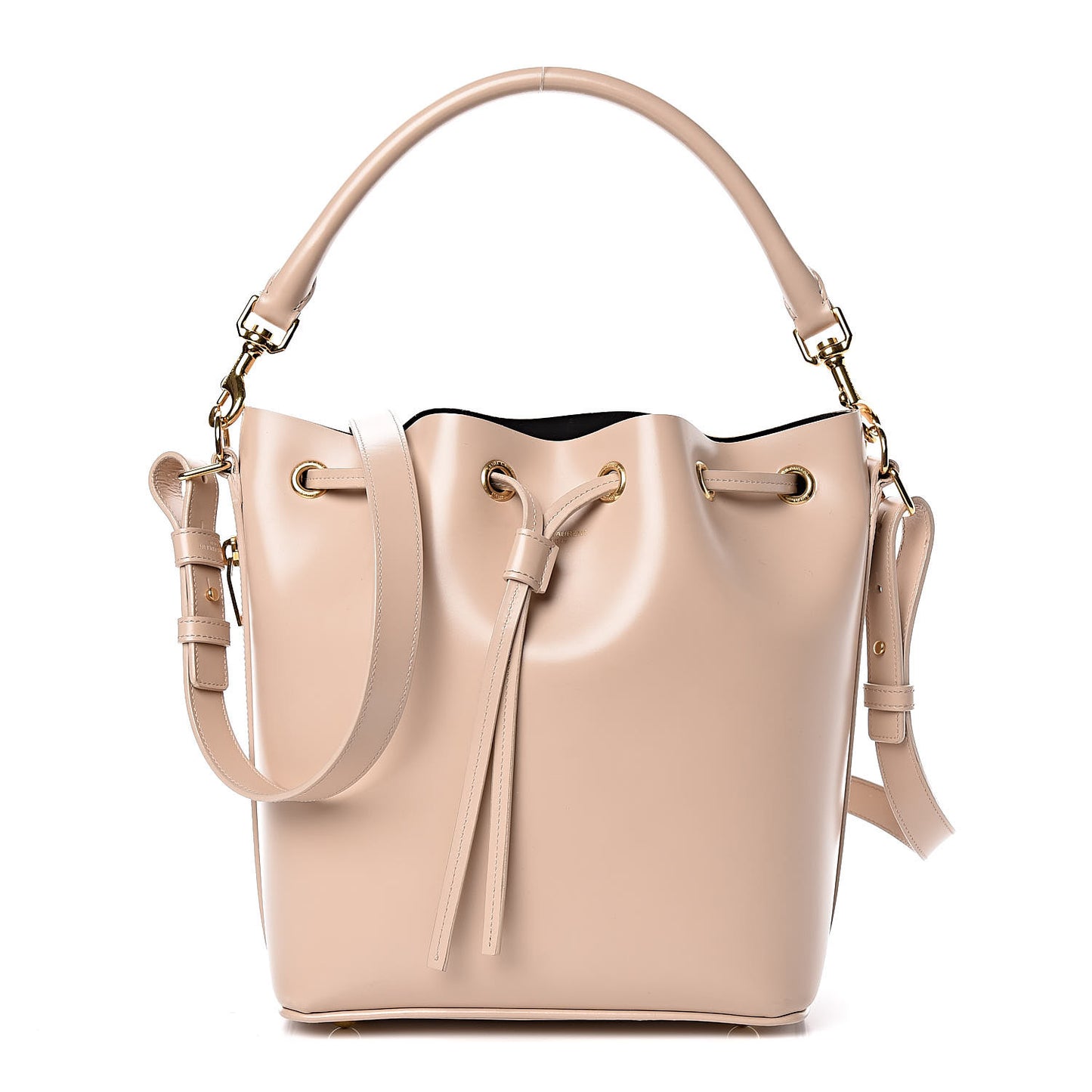 Calfskin Medium Emmanuelle Bucket Bag Nude Powder