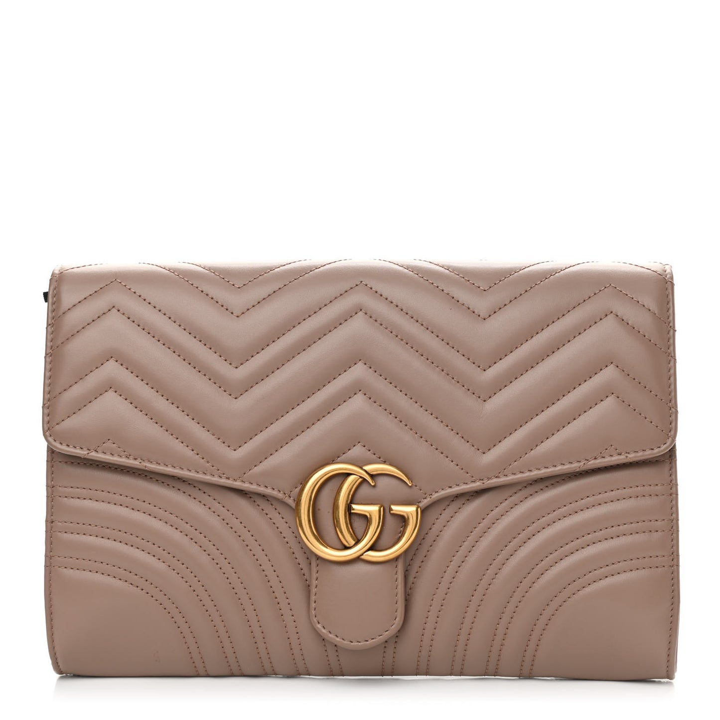 Calfskin Matelasse GG Marmont Clutch Porcelain Rose