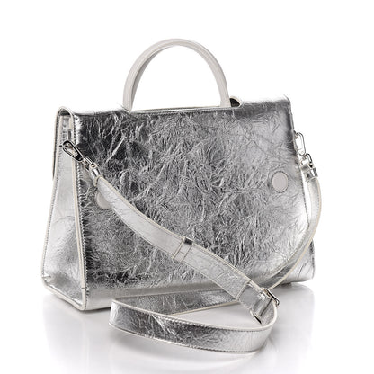 Christian Dior Metallic Calfskin Medium Diorever Flap Silver 3 of 10