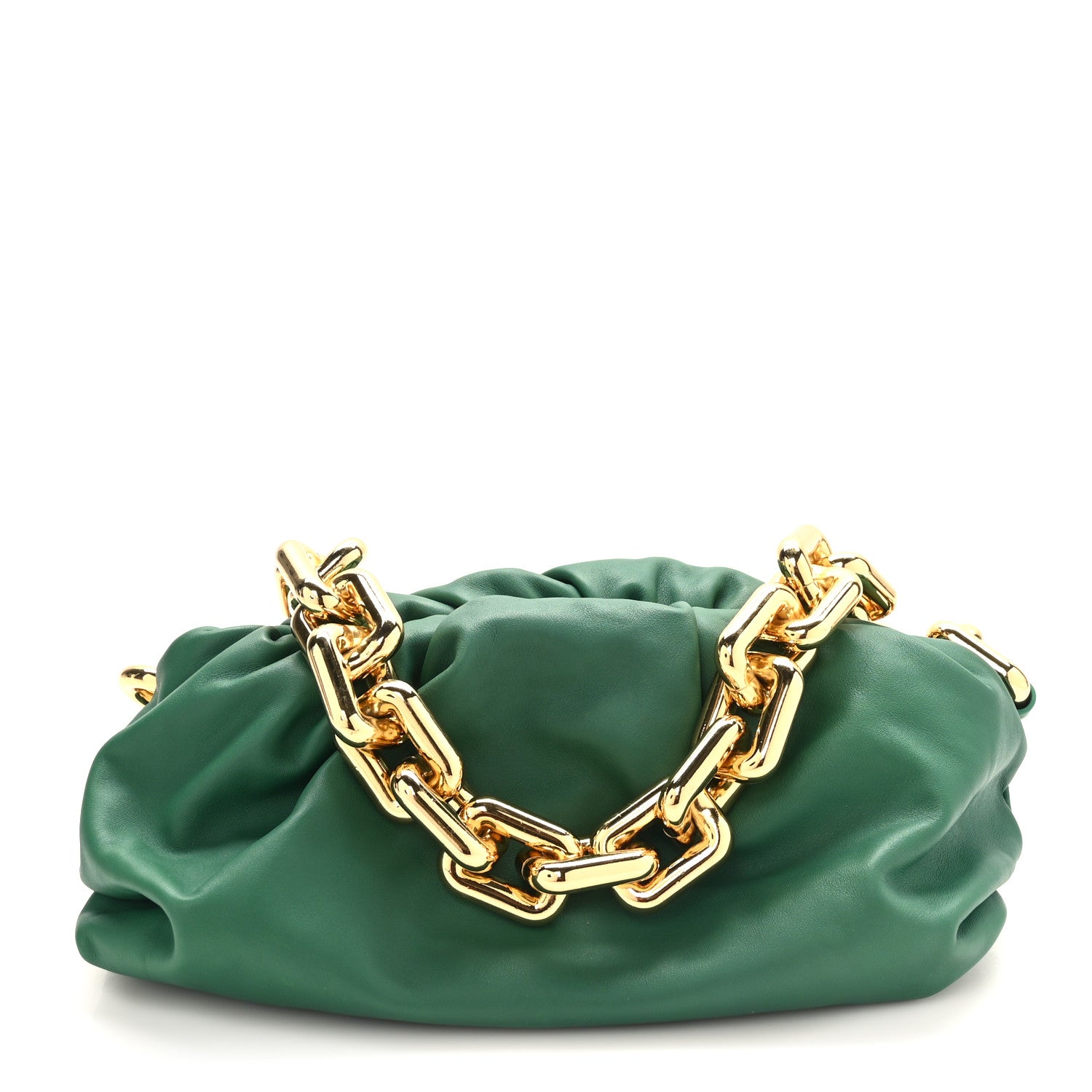 Bottega Veneta Calfskin The Pouch Chain Racing Green 1 of 9