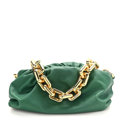 Bottega Veneta Calfskin The Pouch Chain Racing Green 1 of 9