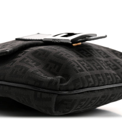 Fendi Zucchino Tube Messenger Bag Black 9 of 13