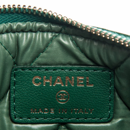 Chanel Lambskin Quilted Small Casino Cosmetic Case Green 6 of 7
