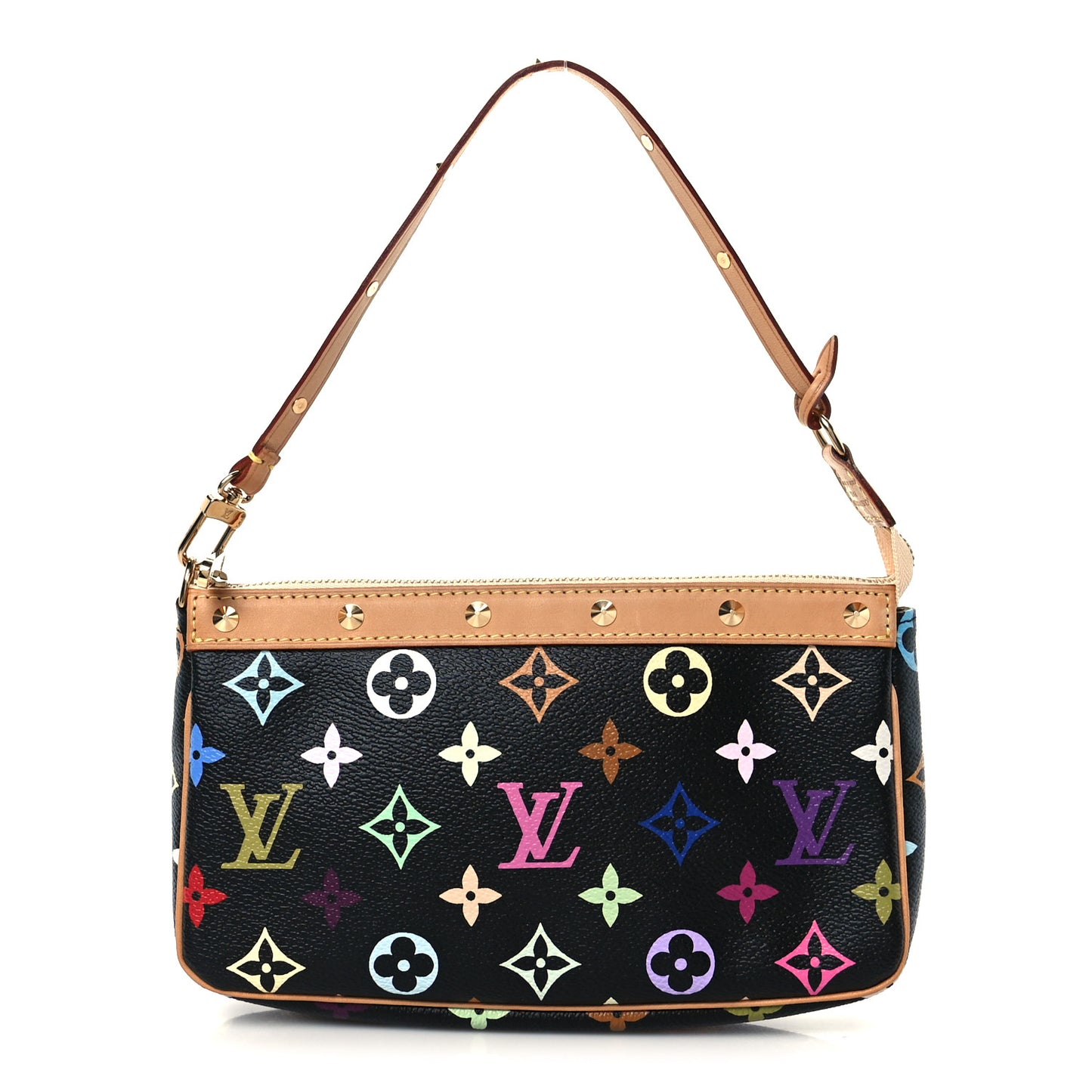 Monogram Multicolor Pochette Accessories Black
