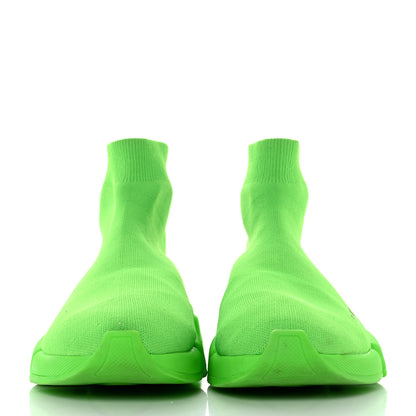 Balenciaga Technical 3D Recycled Knit Mens Speed 2.0 Sneakers 39 Monocolor Fluo Green 2 of 9