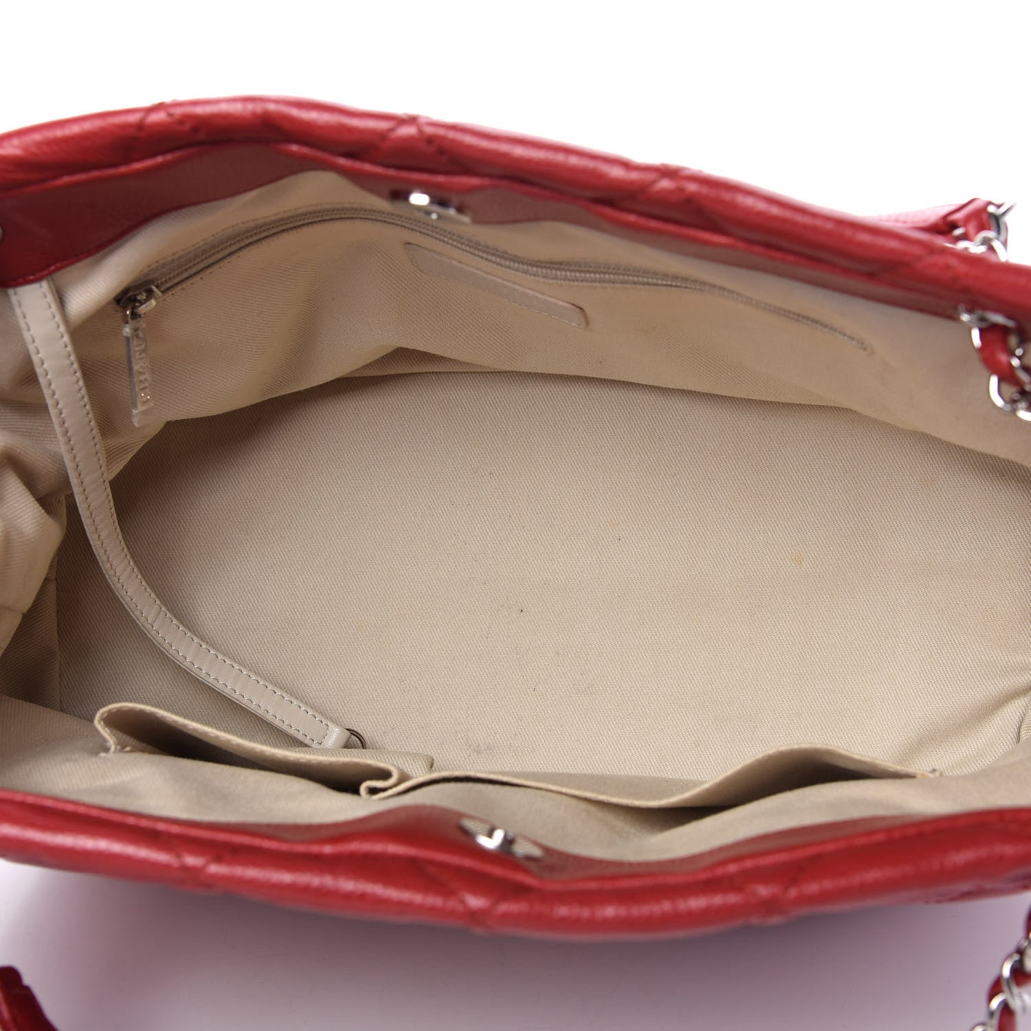 Chanel Caviar Quilted Timeless CC Soft Tote Red 5 of 10