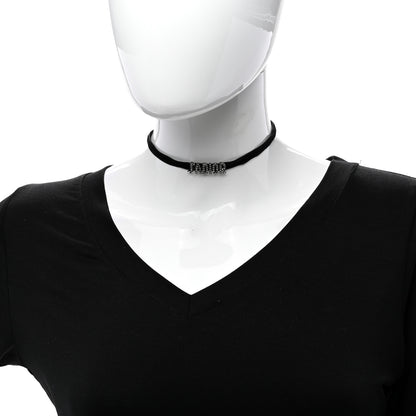 Christian Dior Velvet Crystal J’Adior Choker Necklace Black 2 of 4