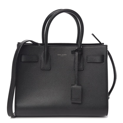 Saint Laurent Grained Calfskin Baby Sac De Jour Black 1 of 9