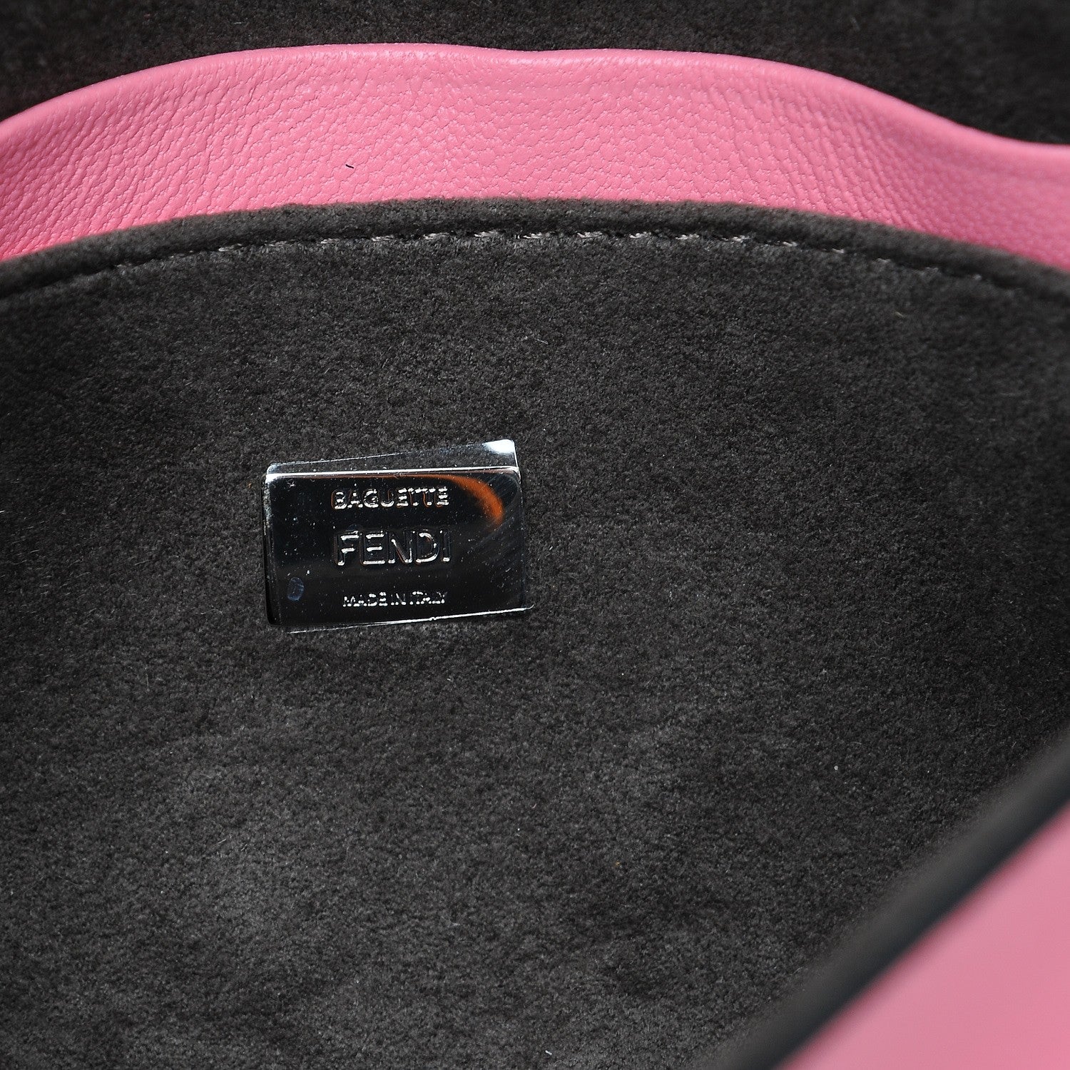 Fendi Nappa Rabbit Fox Fur Micro Buggie Baguette Rosa Fluo Multicolor 7 of 9