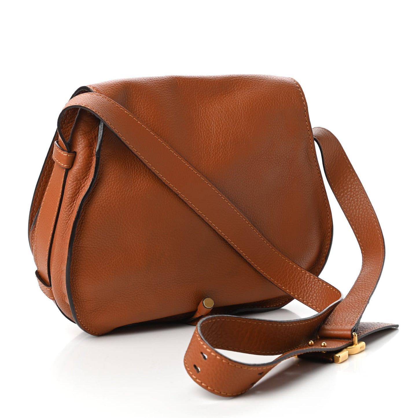 Calfskin Medium Marcie Round Crossbody Bag Tan