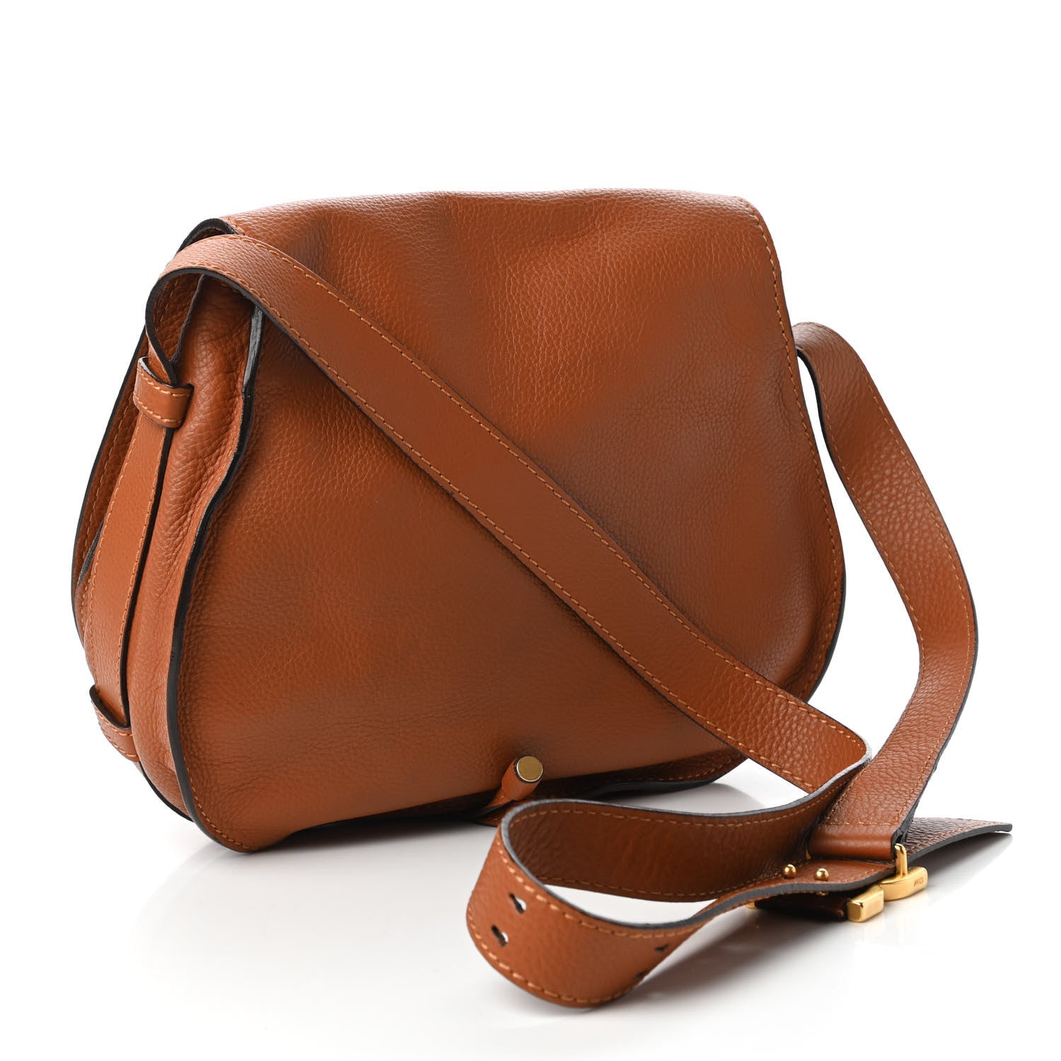 Chloe Calfskin Medium Marcie Round Crossbody Bag Tan 3 of 11