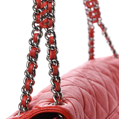 Chanel Washed Lambskin Quilted Maxi Chain Around Flap Red 12 of 12