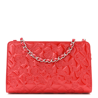 Chanel Patent Calfskin Lucky Symbols Pochette Red 1 of 9