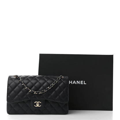 Chanel Caviar Quilted Jumbo Double Flap Navy Blue 12 of 12