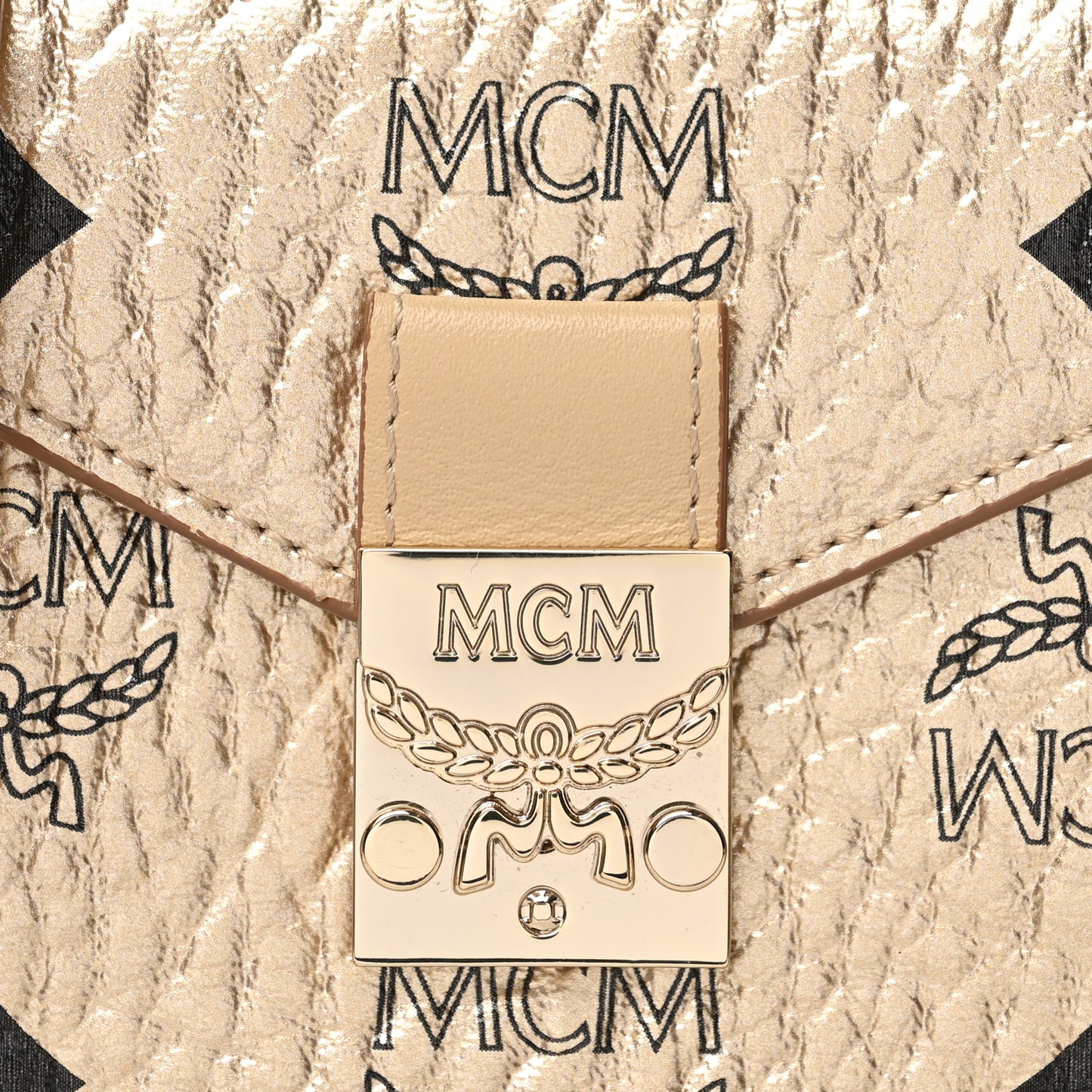 Metallic Visetos Patricia Crossbody Mini Gold