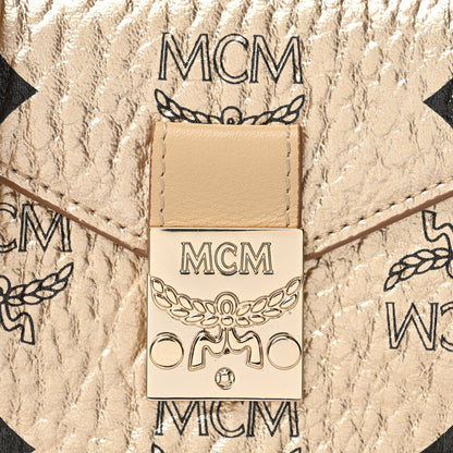 MCM Metallic Visetos Patricia Crossbody Mini Gold 8 of 10