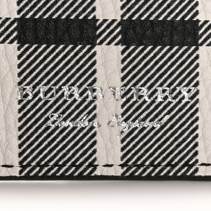 Burberry Calfskin Haymarket Check Cat Applique Card Case Black White 6 of 10